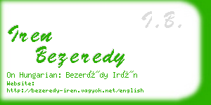 iren bezeredy business card